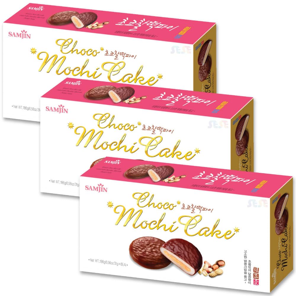 Amazon | SAMJIN チョコもちパイ 186g(6P) 3個セット / 餅パイ